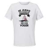 Maillot de Sport Femme Voilier Copy Octogenaire - T-Shirt Respirant Polyester Manches Courtes - Cadeau Sportive Anniversaire Noël Fête des Mères