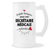 Verre à bière Secrétaire médicale adorée femme | Chope de Bière Pinte Idée Cadeau Humour Collègue famille Homme Anniversaire Noël