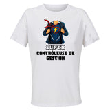 Maillot de Sport Femme Super Controleuse De Gestion - T-Shirt Respirant Polyester Manches Courtes - Cadeau Sportive Anniversaire Noël Fête des Mères