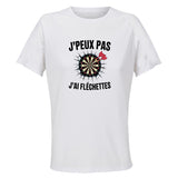 Maillot de Sport Femme Flechettes J'peux Pas - T-Shirt Respirant Polyester Manches Courtes - Cadeau Sportive Anniversaire Noël Fête des Mères