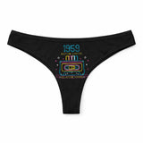Culotte Tanga Personnalisé Femme 1959 Edition Limitee - sous-Vêtement Coton Idée Cadeau Humour Saint Valentin Anniversaire
