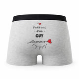 Caleçon Guy d'amour - Humour Boxer Gris Idée Cadeau