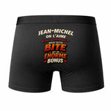 Caleçon Jean-Michel Énorme Bonus - Humour Boxer Coton Idée Cadeau