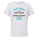 Maillot de Sport Femme Une Aide-Menagere Formidable Blanc - T-Shirt Respirant Polyester Manches Courtes - Cadeau Sportive Anniversaire Noël Fête des Mères