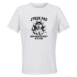 Maillot de Sport Femme Husky J'peux Pas - T-Shirt Respirant Polyester Manches Courtes - Cadeau Sportive Anniversaire Noël Fête des Mères