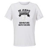 Maillot de Sport Femme Mots Fleches Quinquagenaire - T-Shirt Respirant Polyester Manches Courtes - Cadeau Sportive Anniversaire Noël Fête des Mères