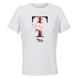 Maillot de Sport Femme Thea Lettre - T-Shirt Respirant Polyester Manches Courtes - Cadeau Sportive Anniversaire Noël Fête des Mères