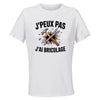 Maillot de Sport Femme Bricolage J'peux Pas - T-Shirt Respirant Polyester Manches Courtes - Cadeau Sportive Anniversaire Noël Fête des Mères