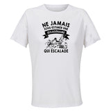 Maillot de Sport Femme Escalade Sexagenaire - T-Shirt Respirant Polyester Manches Courtes - Cadeau Sportive Anniversaire Noël Fête des Mères