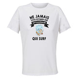 Maillot de Sport Femme Surf Septuagenaire - T-Shirt Respirant Polyester Manches Courtes - Cadeau Sportive Anniversaire Noël Fête des Mères