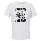 Maillot de Sport Femme BMX J'peux Pas - T-Shirt Respirant Polyester Manches Courtes - Cadeau Sportive Anniversaire Noël Fête des Mères