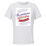 Maillot de Sport Femme Patissiere Meilleure du Monde - T-Shirt Respirant Polyester Manches Courtes - Cadeau Sportive Anniversaire Noël Fête des Mères