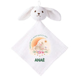 Doudou Bébé Lapin Anae Adorable Quand Je Dors Gaze de Coton Cadeau Baby Shower