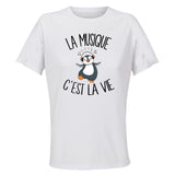 Maillot de Sport Femme Musique C'est La Vie - T-Shirt Respirant Polyester Manches Courtes - Cadeau Sportive Anniversaire Noël Fête des Mères