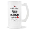 Verre à bière Pilote d'avion adoré | Chope de Bière Pinte Idée Cadeau Humour Collègue famille Homme Anniversaire Noël