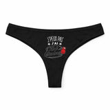 Culotte Tanga Personnalisé Femme Kick Boxing Kopia Jpeux Pas - sous-Vêtement Coton Idée Cadeau Humour Saint Valentin Anniversaire