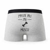 Caleçon J_Peux Pas Muscu - Humour Boxer Gris Idée Cadeau Passion