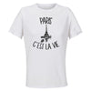 Maillot de Sport Femme Paris C'est La Vie - T-Shirt Respirant Polyester Manches Courtes - Cadeau Sportive Anniversaire Noël Fête des Mères