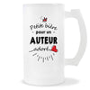 Verre à bière Auteur adoré | Chope de Bière Pinte Idée Cadeau Humour Collègue famille Homme Anniversaire Noël
