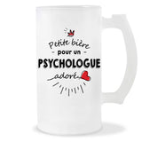 Verre à bière Psychologue adoré | Chope de Bière Pinte Idée Cadeau Humour Collègue famille Homme Anniversaire Noël