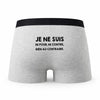 Caleçon Ni pour Ni Contre - Humour Boxer Gris Idée Cadeau