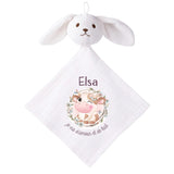 Doudou Bébé Lapin Elsa Humour Vache Cadeau Naissance Fille Nouveau Né