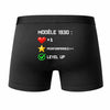 Caleçon Level Up 1930 - Humour Boxer Coton Jeu Vidéo Idée Cadeau Anniversaire