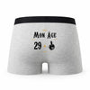 Caleçon 30 Ans - Humour Boxer Gris Motif Âge Idée Cadeau Anniversaire