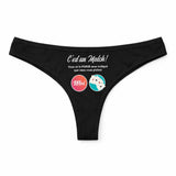 Culotte Tanga Personnalisé Femme Poker Match - sous-Vêtement Coton Idée Cadeau Humour Saint Valentin Anniversaire