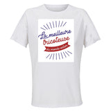 Maillot de Sport Femme Tricoteuse Meilleure du Monde - T-Shirt Respirant Polyester Manches Courtes - Cadeau Sportive Anniversaire Noël Fête des Mères