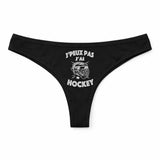 Culotte Tanga Personnalisé Femme Jpeux Pas Hockey Kopia Jpeux Pas - sous-Vêtement Coton Idée Cadeau Humour Saint Valentin Anniversaire