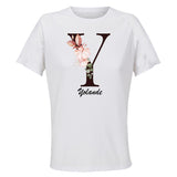 Maillot de Sport Femme Yolande Lettre - T-Shirt Respirant Polyester Manches Courtes - Cadeau Sportive Anniversaire Noël Fête des Mères