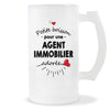 Verre à bière Agent immobilier adorée femme | Chope de Bière Pinte Idée Cadeau Humour Collègue famille Homme Anniversaire Noël