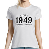 Cuvée 1949 Grand cru d'exception | T-Shirt Anniversaire Femme année de Naissance