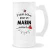 Verre à bière Marin adoré | Chope de Bière Pinte Idée Cadeau Humour Collègue famille Homme Anniversaire Noël