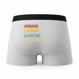 Caleçon Mythe Legende Vintage - Humour Boxer Gris Idée Cadeau