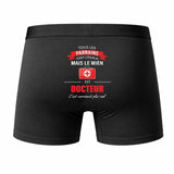Caleçon Parrain S Docteur - Humour Boxer Coton Idée Cadeau Fête des Pères