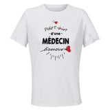 Maillot de Sport Femme pour Medecin Damour - T-Shirt Respirant Polyester Manches Courtes - Cadeau Sportive Anniversaire Noël Fête des Mères