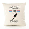 Housse de Coussin Premium Escalade Version Blanc - Coton Canvas Fairtrade Beige Idée Cadeau Décoration Canapé