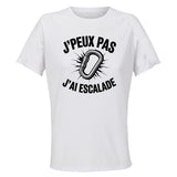 Maillot de Sport Femme Escalade J'peux Pas - T-Shirt Respirant Polyester Manches Courtes - Cadeau Sportive Anniversaire Noël Fête des Mères