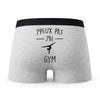 Caleçon J_Peux Pas Gym - Humour Boxer Gris Idée Cadeau Passion