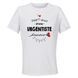 Maillot de Sport Femme Urgentiste Damour - T-Shirt Respirant Polyester Manches Courtes - Cadeau Sportive Anniversaire Noël Fête des Mères