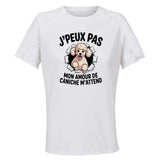 Maillot de Sport Femme Caniche J'peux Pas - T-Shirt Respirant Polyester Manches Courtes - Cadeau Sportive Anniversaire Noël Fête des Mères