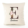Housse de Coussin Premium Emilienne Lettre - Coton Canvas Fairtrade Beige Idée Cadeau Décoration Canapé