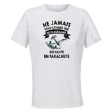 Maillot de Sport Femme Parachute Septuagenaire - T-Shirt Respirant Polyester Manches Courtes - Cadeau Sportive Anniversaire Noël Fête des Mères