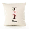 Housse de Coussin Premium Ilyana Lettre - Coton Canvas Fairtrade Beige Idée Cadeau Décoration Canapé 40x40