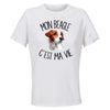 Maillot de Sport Femme Beagle C'est La Vie - T-Shirt Respirant Polyester Manches Courtes - Cadeau Sportive Anniversaire Noël Fête des Mères