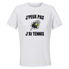 Maillot de Sport Femme Tennis J'peux Pas - T-Shirt Respirant Polyester Manches Courtes - Cadeau Sportive Anniversaire Noël Fête des Mères
