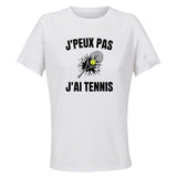 Maillot de Sport Femme Tennis J'peux Pas - T-Shirt Respirant Polyester Manches Courtes - Cadeau Sportive Anniversaire Noël Fête des Mères