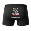 Caleçon Sofiane Silence Sofiane est en Mission - Humour Boxer Coton Idée Cadeau